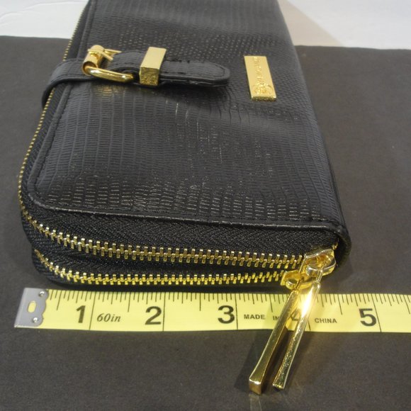 Joy Mangano Black Wallet with buckle clasp to add a Classy look 2 zipper… - Picture 3 of 7